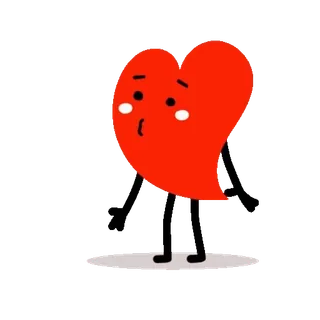 💖 heart, cartoon, sad, character, emotion, love, feeling telegram sticker