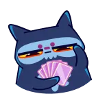 🍷 chat, dessin animé, autocollant, animal, mignon whatsapp sticker