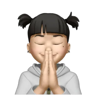 🙏 Эмодзи, Иллюстрация, Девушка, Приветствие, Поклон, Вежливый, Приветствие telegram sticker