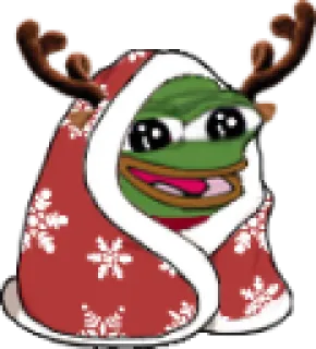 😍 Pepe Pepe, Christmas, Reindeer, Meme, Holiday whatsapp sticker