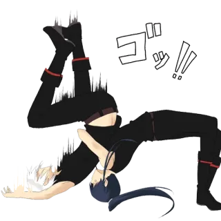 😡 ゴッ martial arts, anime, fighting, action, gymnastics, physical activity whatsapp sticker