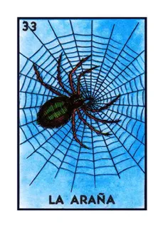 🕷 LA ARAÑA 거미, La Araña, 로테리아 카드, 멕시코 로테리아, 로테리아, 거미줄 telegram sticker