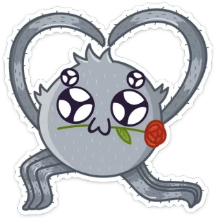 Паучок Фаззи :: @stickroom telegram stickers