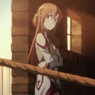 🥂 Asuna Yuuki Sword Art Online 애니메이션, 소드 아트 온라인, 아스나, 유우키 아스나, 캐릭터, 여성 telegram sticker