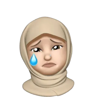 🥲 Emoji, Buồn, Khóc, Hijab, Phụ nữ whatsapp sticker