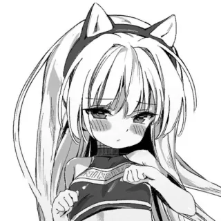 🥺 NIKADO anime, manga, girl, cat ears, cute, illustration telegram sticker