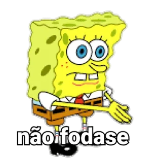 👎 Spongebob não fodase spongebob, cartoon, sticker, meme telegram sticker
