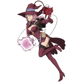 🍀 Vanessa Enoteca Black Clover Anime, Penyihir, Magis, Wanita, Penyihir wanita, rambut merah muda, Karakter telegram sticker