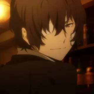 🍩 Osamu Dazai Bungo Stray Dogs Anime, Bungo Stray Dogs, Osamu Dazai, Karakter, Manga, Fiksi telegram sticker