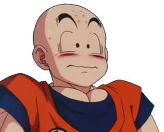 😳 Krillin Dragon Ball anime, dragon ball, krillin, cartoon, character telegram sticker