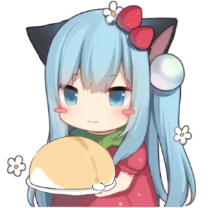 🍰 อนิเมะ, น่ารัก, จิบิ, สตรอว์เบอร์รี, ตัวละคร, คาวาอิ telegram sticker