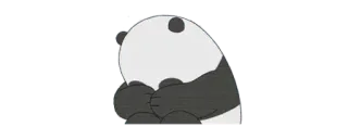 ✨ Panda We Bare Bears Panda, Triste, Carino, Cartone animato telegram sticker