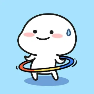😚 Hula Hoop, Olahraga, Kebugaran, Kartun, Karakter, Lucu, Keringat whatsapp sticker