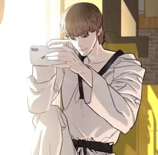 📱 man, foto maken, vechtsport, anime, manga, cartoon telegram sticker