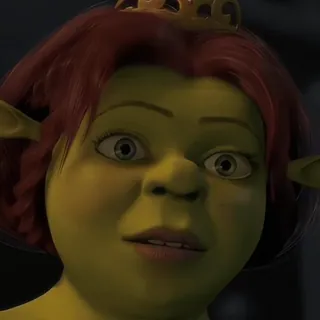 🪲 Princess Fiona Shrek animowany, księżniczka, ogr, zielony, fiona, kreskówka, film telegram sticker