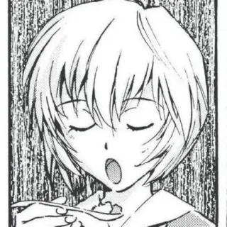 🥺 Rei Ayanami Neon Genesis Evangelion Anime, Manga, Rei Ayanami, Evangelion, Manger, Cuillère telegram sticker