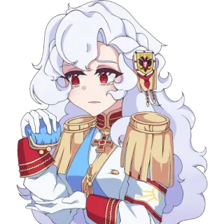 💸 アニメ, ミリタリー, キャラクター, 白髪, 制服 telegram sticker