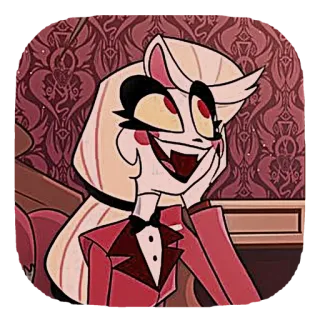 ❤ Charlie Morningstar Hazbin Hotel Hazbin Hotel, Charlie Morningstar, kartun, iblis, putri, hotel telegram sticker