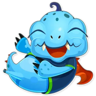 😄 สัตว์ประหลาด, การ์ตูน, สิ่งมีชีวิต, ภาพประกอบ, น่ารัก, มีความสุข telegram sticker