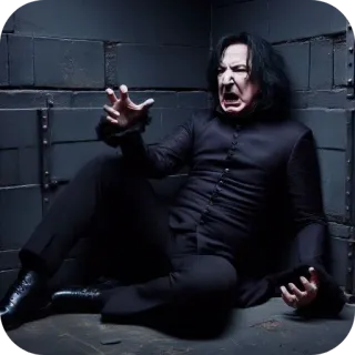 😡 Severus Snape Harry Potter severus snape, alan rickman, harry potter, wizard, professor telegram sticker