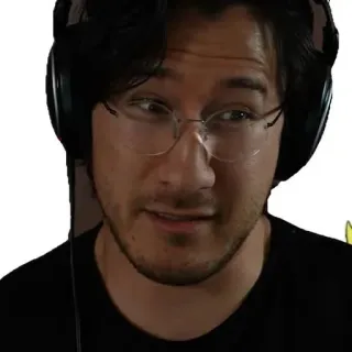 ⁉️ Markiplier Markiplier, Youtubeur, Lunettes, Casque, Personnalité web, Streaming telegram sticker