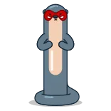 😡 Kartun, Binatang, Berang-berang, Superhero, Topeng telegram sticker