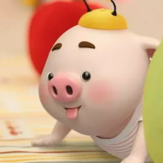 🐷 돼지, 만화, 귀여운, 동물, 캐릭터 telegram sticker