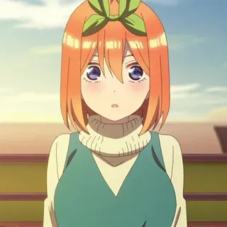 🍑 Yotsuba Nakano The Quintessential Quintuplets Anime, Personnage, Fille, Portrait, Yotsuba, Quintuplées telegram sticker