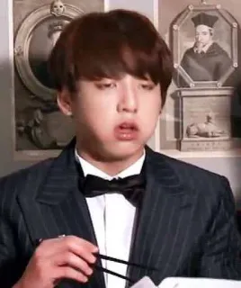 🍱 Jungkook kpop, idol, singer, funny face, suit telegram sticker
