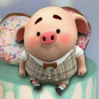 🐷 돼지, 만화, 귀여운, 동물, 캐릭터 telegram sticker