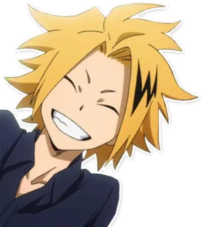 😀 Denki Kaminari My Hero Academia anime, manga, My Hero Academia, Denki Kaminari, character telegram sticker