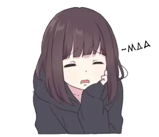 😩 Anime, Fille, Triste, Dessin animé, Manga telegram sticker