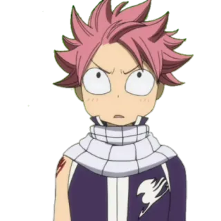 😧 Natsu Dragneel Fairy Tail Anime, Mangá, Fairy Tail, Natsu Dragneel, Desenho animado telegram sticker