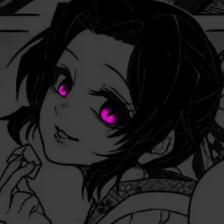 💀 Shinobu Kocho Demon Slayer 애니메이션, 귀멸의 칼날, 코쵸우 시노부, 캐릭터, 만화, 인물 사진 telegram sticker