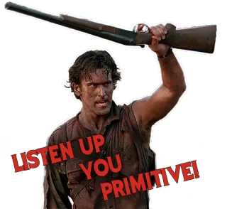 Bruice Campbell (Ash Williams, Evil Dead) telegram stickers