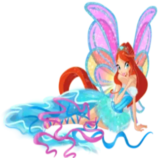 🧚‍♀ Bloom Winx Club fata, ali, Bloom, Winx Club, cartone animato whatsapp sticker