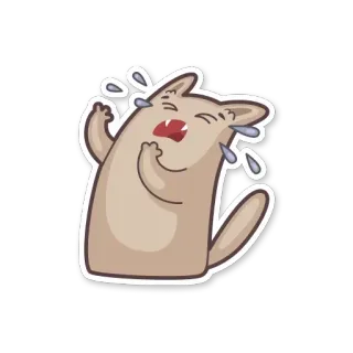 😒 gatto, piangere, lacrime, triste, arrabbiato, cartone animato, sticker, emoji telegram sticker