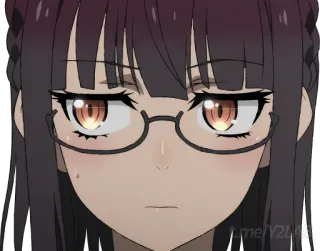 😅 t.me/Y2LUE Anime, Mädchen, Brille, Telegram, Nutzername telegram sticker