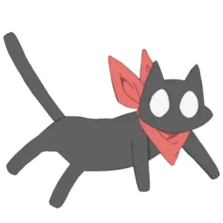 😨 кот, животное, шарф, чёрный кот telegram sticker