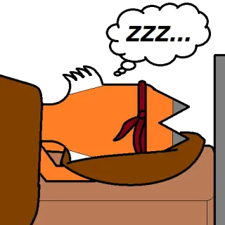 🎾 ZZZ... durmiendo, dormir, zzz, cama, dibujos animados, cansado, descanso, siesta whatsapp sticker