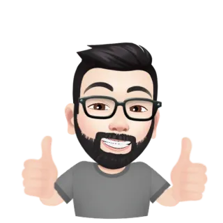 ✳️ Daumen hoch, Avatar, Mann, Brille, Bart, Positiv, Gefällt mir, Zustimmung telegram sticker
