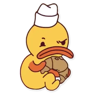 🎮 утка, моряк, мультфильм, животное, милый telegram sticker