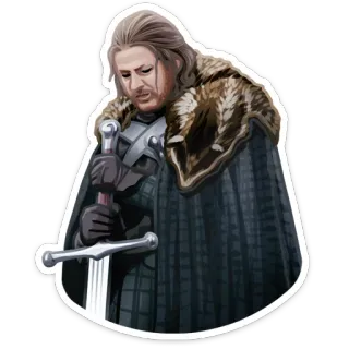 😌 Jaime Lannister Game of Thrones Fantasia, Espada, Inverno, Personagem, Armadura telegram sticker