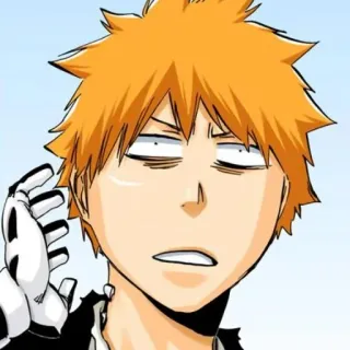 ⚔ Ichigo Kurosaki Bleach Anime, Manga, Ichigo, Kurosaki, Śmieszne, Twarz telegram sticker