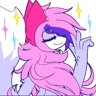 ✨ glitzer, süß, anime, cartoon, fell telegram sticker
