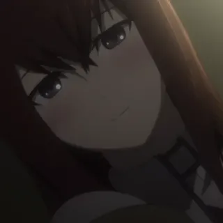 ⚙️ Kurisu Makise Steins;Gate Anime, Feminino, Retrato, Personagem, Steins;Gate whatsapp sticker