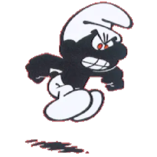 😡 Smurf การ์ตูน, สเมิร์ฟ, โกรธ whatsapp sticker