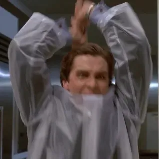 🪚 Patrick Bateman American Psycho American Psycho, Patrick Bateman, Christian Bale, Horror, Film, 80er, Serienmörder telegram sticker