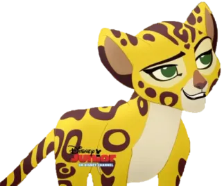 😁 Fuli The Lion Guard animal, guépard, disney, fuli, la garde du roi lion, dessin animé telegram sticker