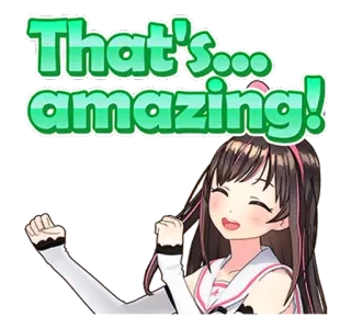 🦁 That's... so... amazing! anime, kawaii, excited, girl, cheerful telegram sticker